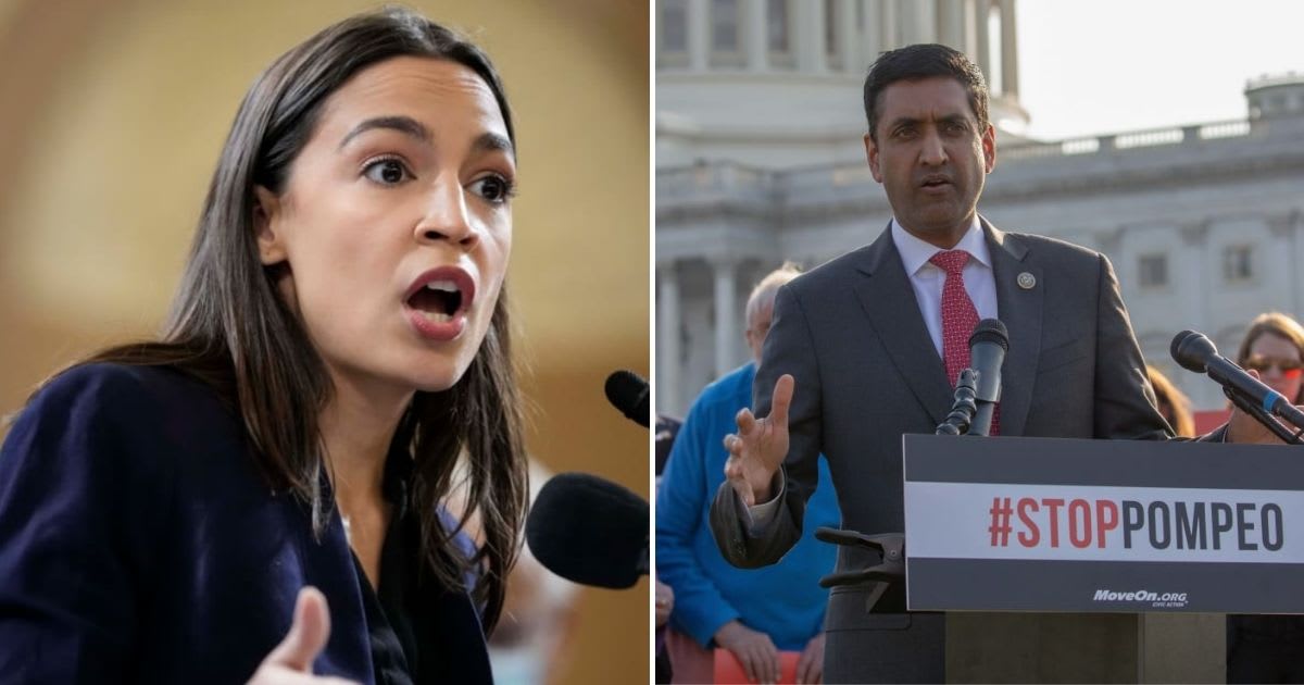 Rep Ro Khanna said he was considering a run, while Rep Alexandria Ocasio-Cortez had not confirmed a 2028 campaign but refused to rule it out (Getty Images)