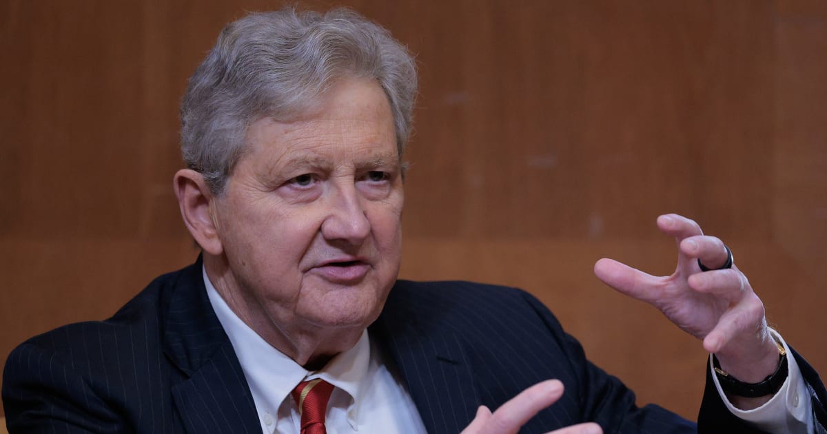 Sen John Kennedy made the remarks during a Fox News interview on Sunday, August 30 (Getty Images)