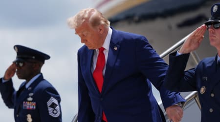 Fact Check: Did Trump fall while walking toward his presidential vehicle?