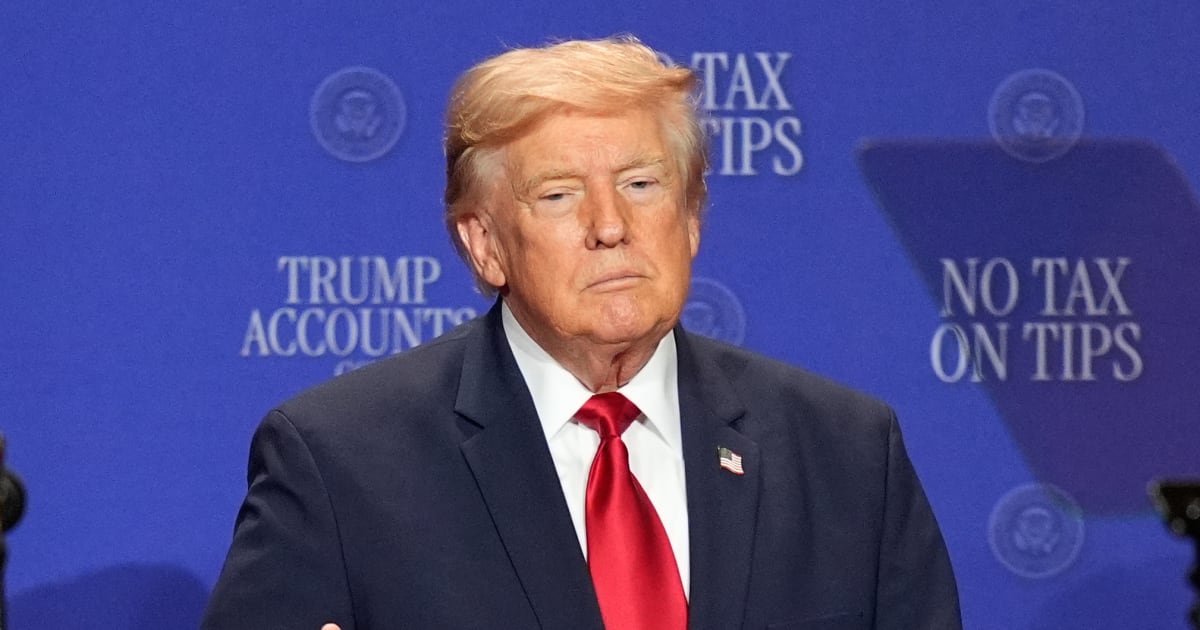 President Donald Trump arrives at an event at the Red Rock Resort in Las Vegas, Wednesday, Aug. 5, 2026 (AP Photo/John Locher)