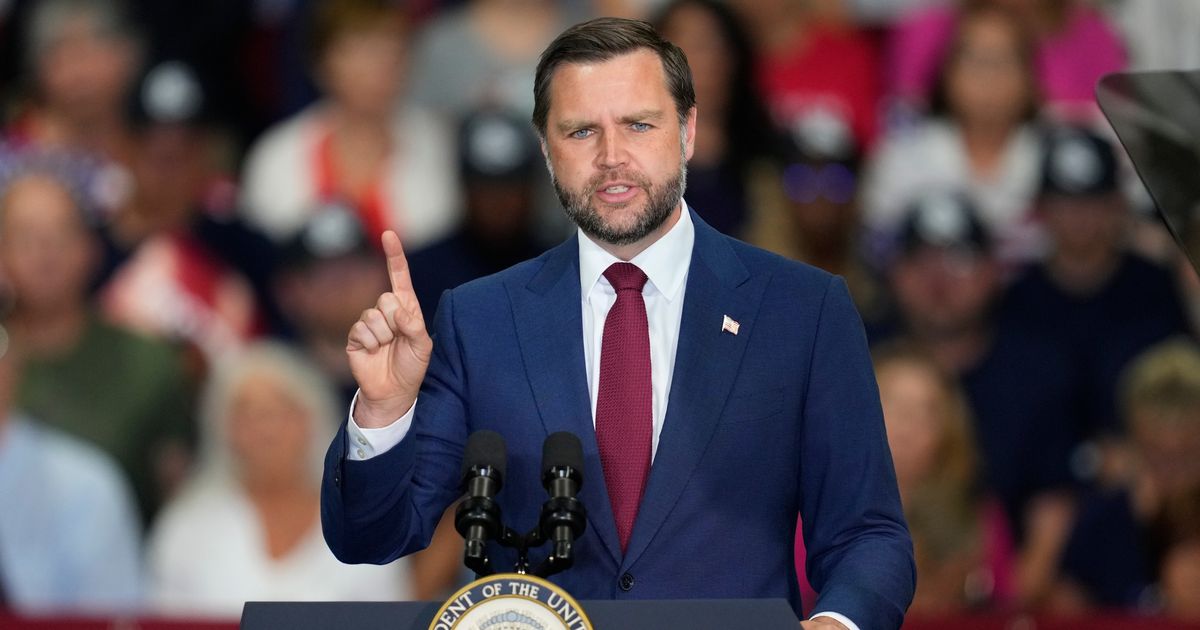 Vice President JD Vance said Republicans need to 'actually get out there and talk about the ways in which it is in the best interest of the United States of America.' (AP Photo/Paul Sancya)