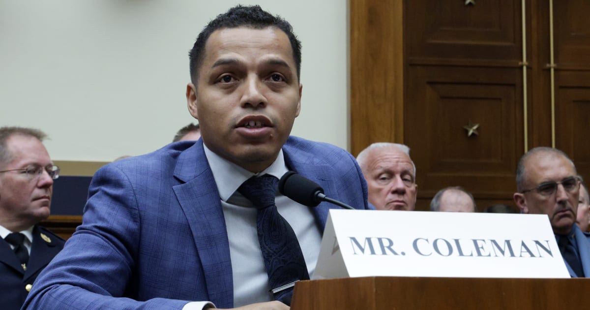 Marcus Coleman, father of Dalilah Coleman testifies during a hearing before the Subcommittee on Immigration in Washington, DC (Getty Images)