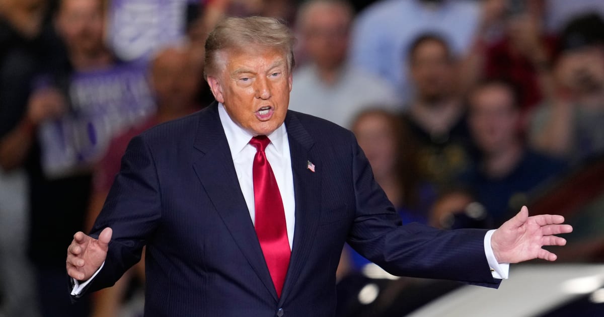 A viral screenshot claims to show a post by President Donald Trump boasting about the best food consumed by the US military (AP Photo/Paul Sancya)