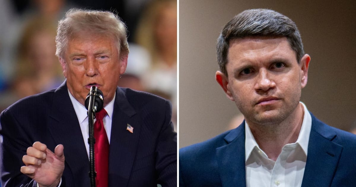 President Donald Trump mocked Texas Senate candidate James Talarico over his veganism, joking that he eats meat and ends up 'throwing up all over the place' (AP Photo, Getty Images)