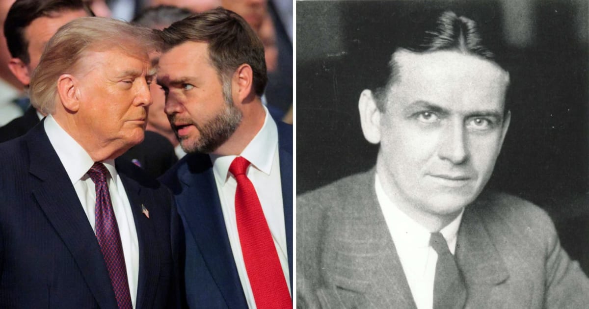 President Donald Trump praised Vice President JD Vance’s aggressive federal fraud crackdown, comparing him to legendary Prohibition-era lawman Eliot Ness for his leadership and efforts to combat fraud (Getty Images, clevelandpolicemuseum.org)