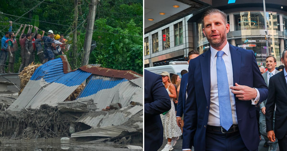 Eric Trump blasted CNN over a Nepal flood report that alleged the Trump administration's aid cuts led to the disaster (AP Photos, Getty Images)