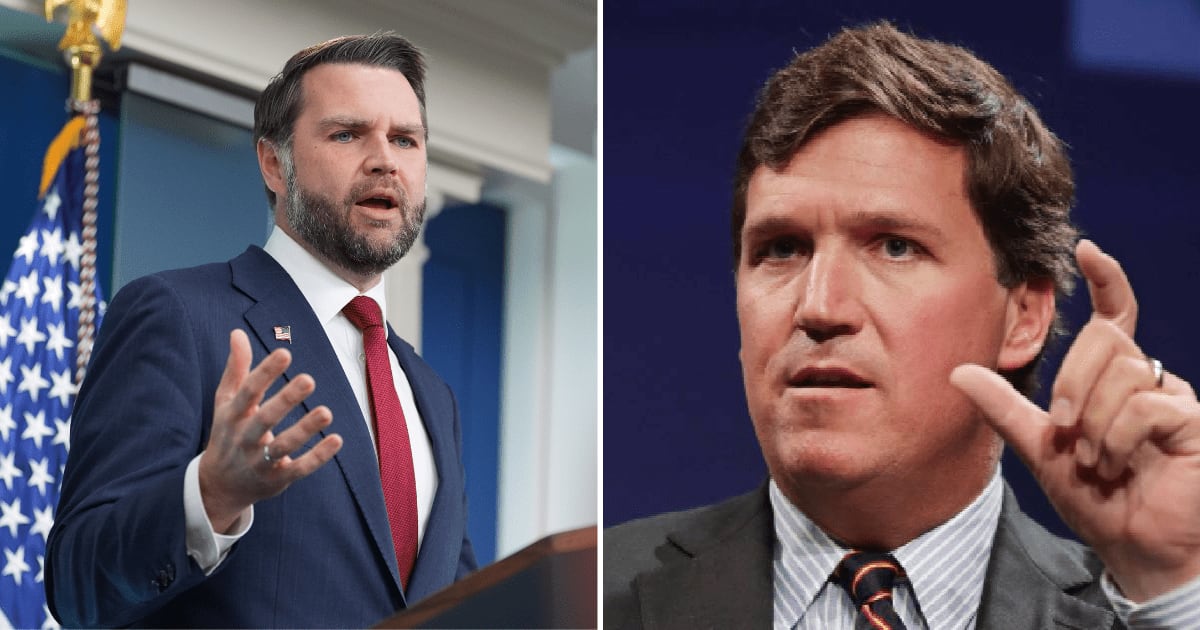 Vice President JD Vance defends Tucker Carlson as 'friend' despite sharp disagreements over President Donald Trump (AP Photos, Getty Images)