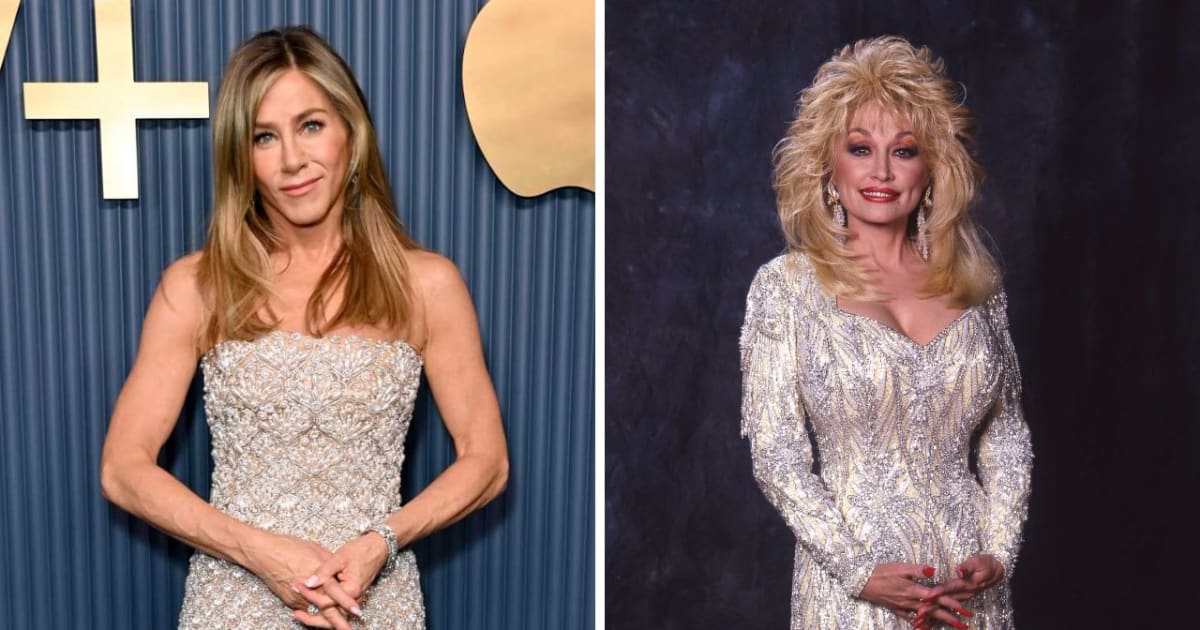Jennifer Aniston recalled the life advice Dolly Parton had shared with her about chasing dreams (Jon Kopaloff/Getty Images, Beth Gwinn/Getty Images)