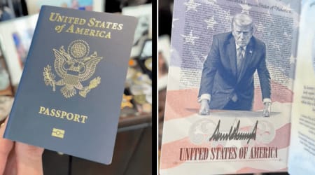Eric Trump shows off new US passport featuring dad Donald's portrait