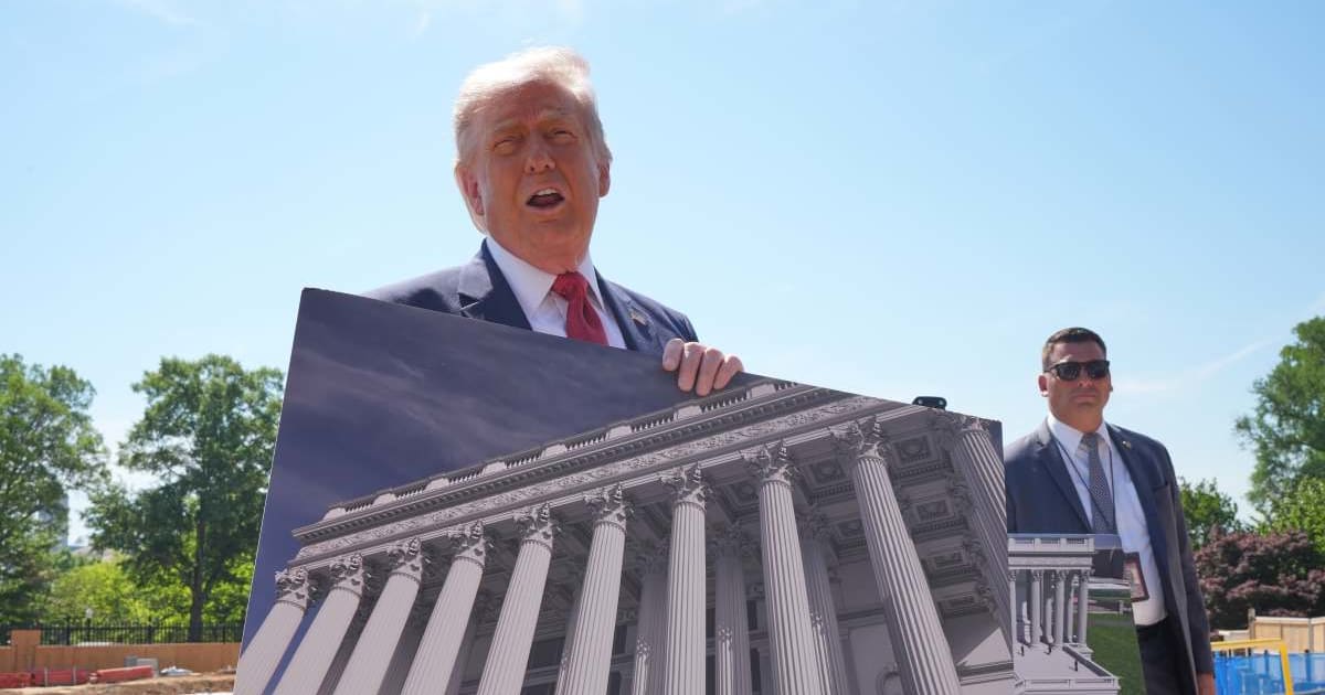 President Donald Trump did not deny building monuments to himself, arguing that no one would do so after he was gone (AP Photo/Jacquelyn Martin)