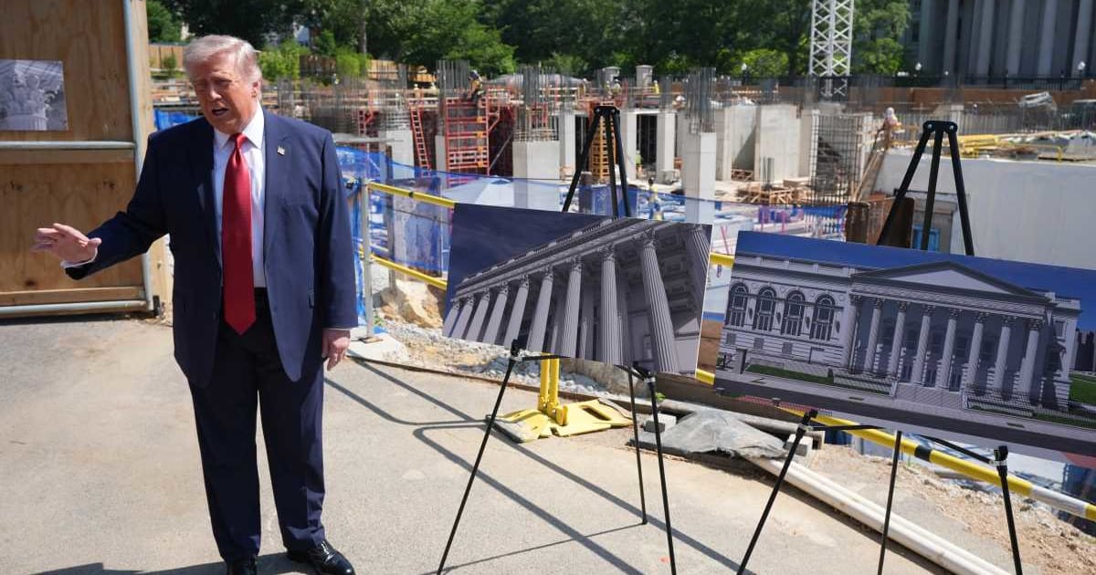The Justice Department said a Supreme Court ruling on Trump's White House ballroom should end a separate lawsuit challenging his proposed triumphal arch (AP Photo/Jacquelyn Martin)