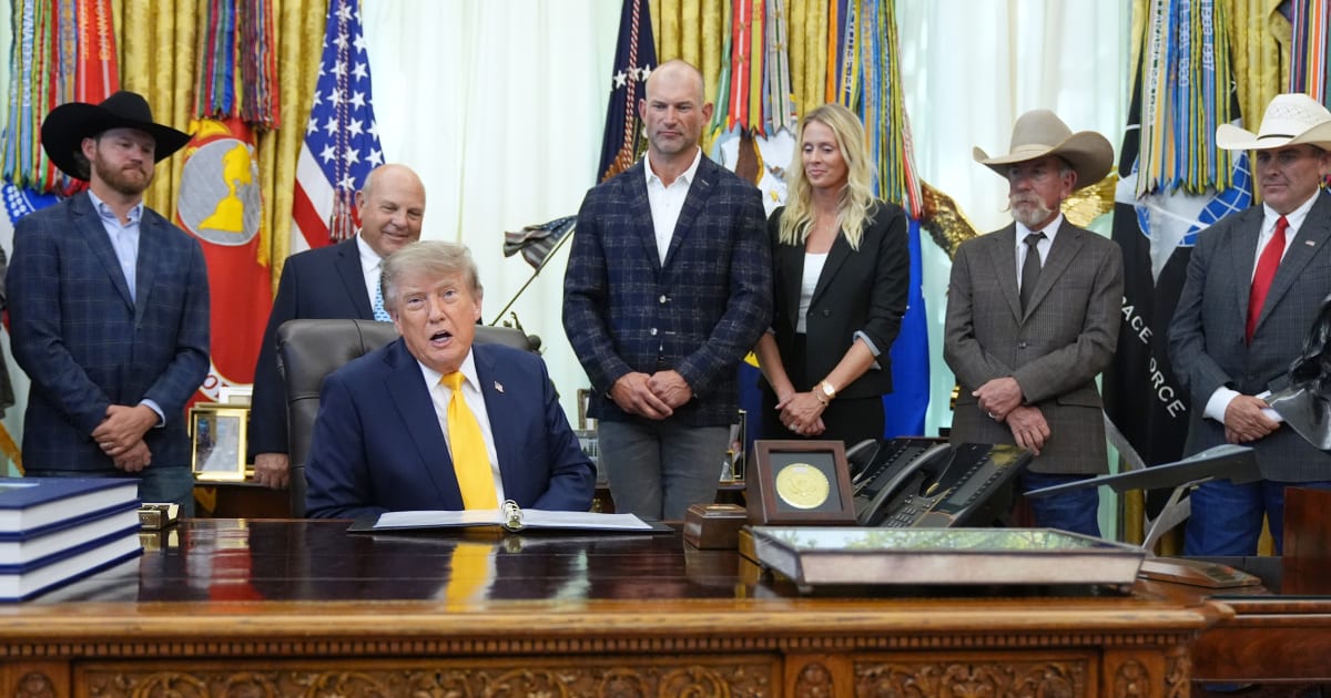 President Donald Trump said the campaign stopped Iran from obtaining a nuclear weapon as US forces maintained pressure near a key trade route (AP Photo/Jacquelyn Martin)