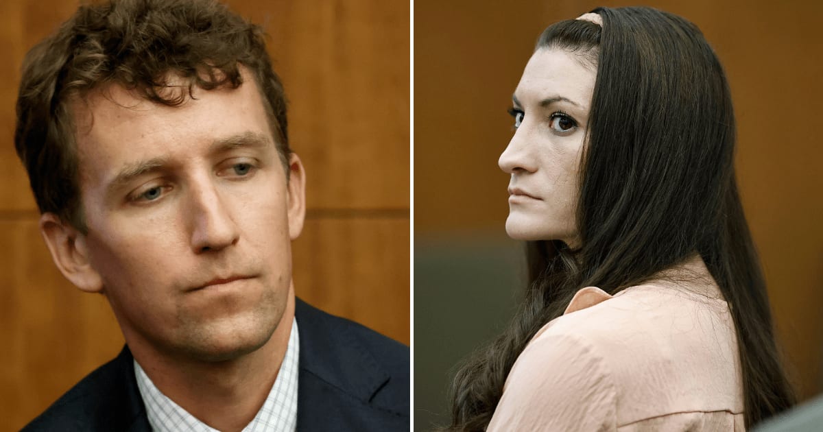 Patrick Clancy, the former husband of Lindsay Clancy, issued a statement on Friday, September 4, after the judge declared a mistrial (David L. Ryan/Pool The Boston Globe via AP, Greg Derr/Pool The Patriot Ledger via AP)