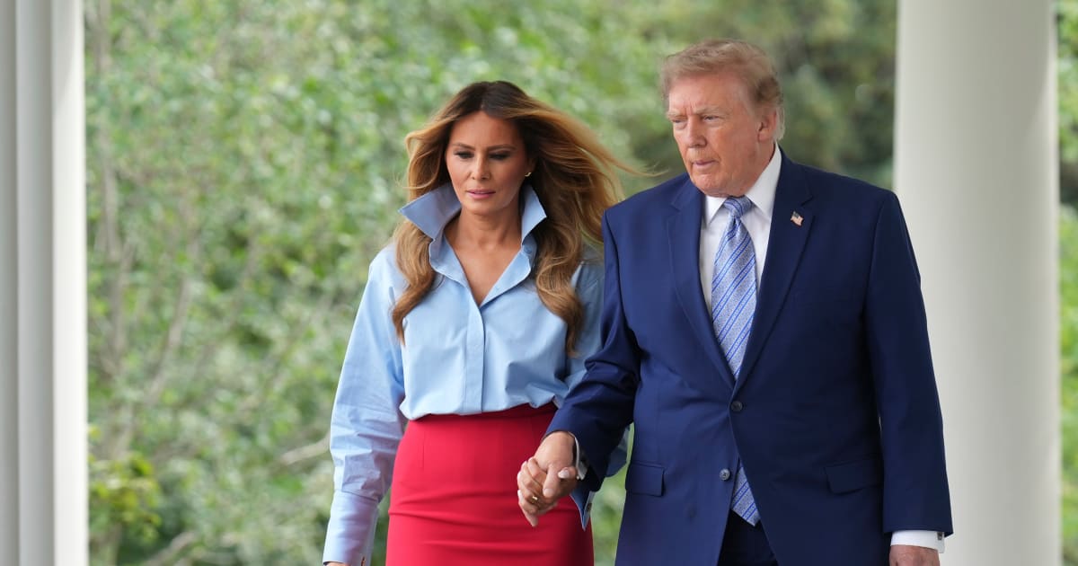 President Donald Trump and First Lady Melania Trump walk to attend an event in the Rose Garden of the White House, Thursday, August 20, 2026, in Washington (AP Photo/Jacquelyn Martin)