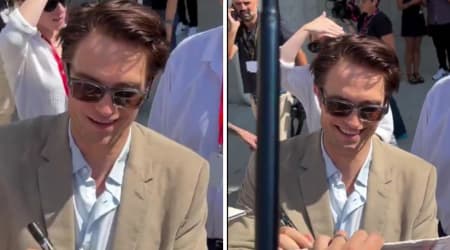Robert Pattinson cracks up after fan quotes his 'beggars' line from 'The Odyssey' in viral video