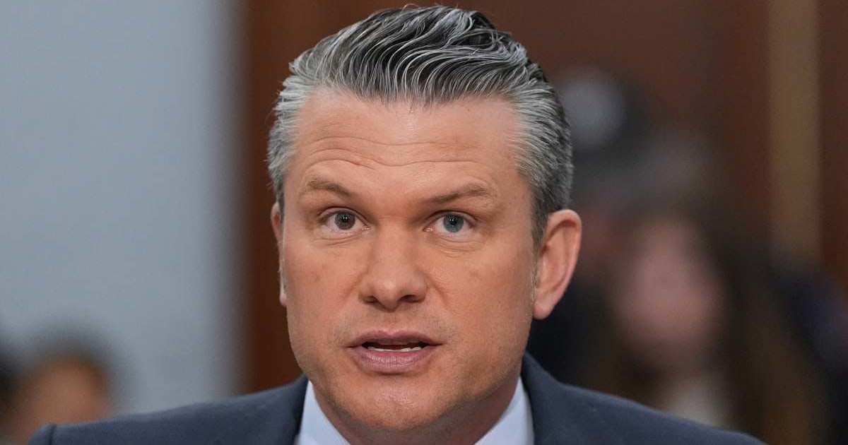 Defense Secretary Pete Hegseth took to X to declare that the Pentagon will 'never cave' to the Military Religious Freedom Foundation (AP Photo/Alex Brandon)