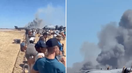 Greek fighter jet crashes during air show near Athens, killing two pilots