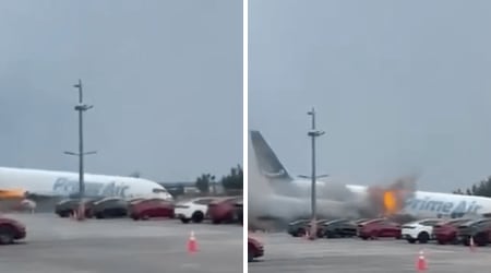 Terrifying video captures Amazon cargo plane crash at Miami airport, killing  five