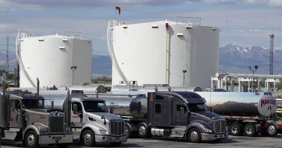 Record diesel prices are raising concerns that the cost of transporting food, goods and other essentials could climb further (George Frey/Getty Images)