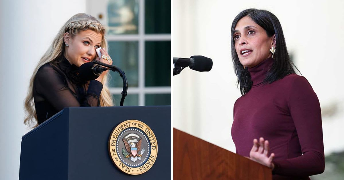 Erika Kirk spoke with Second Lady Usha Vance a day after Charlie Kirk was fatally shot on September 10, 2025 (Getty Images)