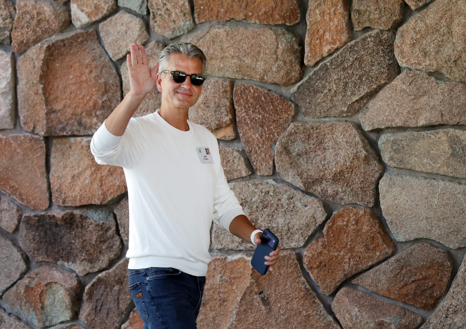 Josh D'Amaro, CEO of Disney, arrives at the Allen & Company Sun Valley Conference at the Sun Valley Lodge on July 7, 2026 in Sun Valley, Idaho. Every year, some of the world's wealthiest and most powerful figures from the media, finance, technology, and political spheres converge at the Sun Valley Resort for the exclusive week-long conference hosted by boutique investment bank Allen & Co. (Photo by Kevin Dietsch/Getty Images)