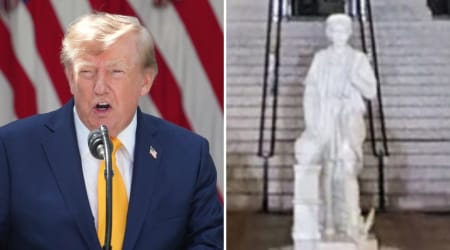 Trump spotlights Christopher Columbus statue near White House, honors Italian Americans