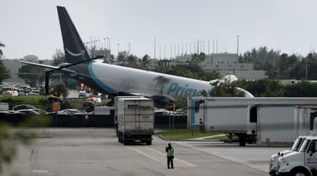 Amazon Miami cargo plane crash victims identified as five airport workers killed in van