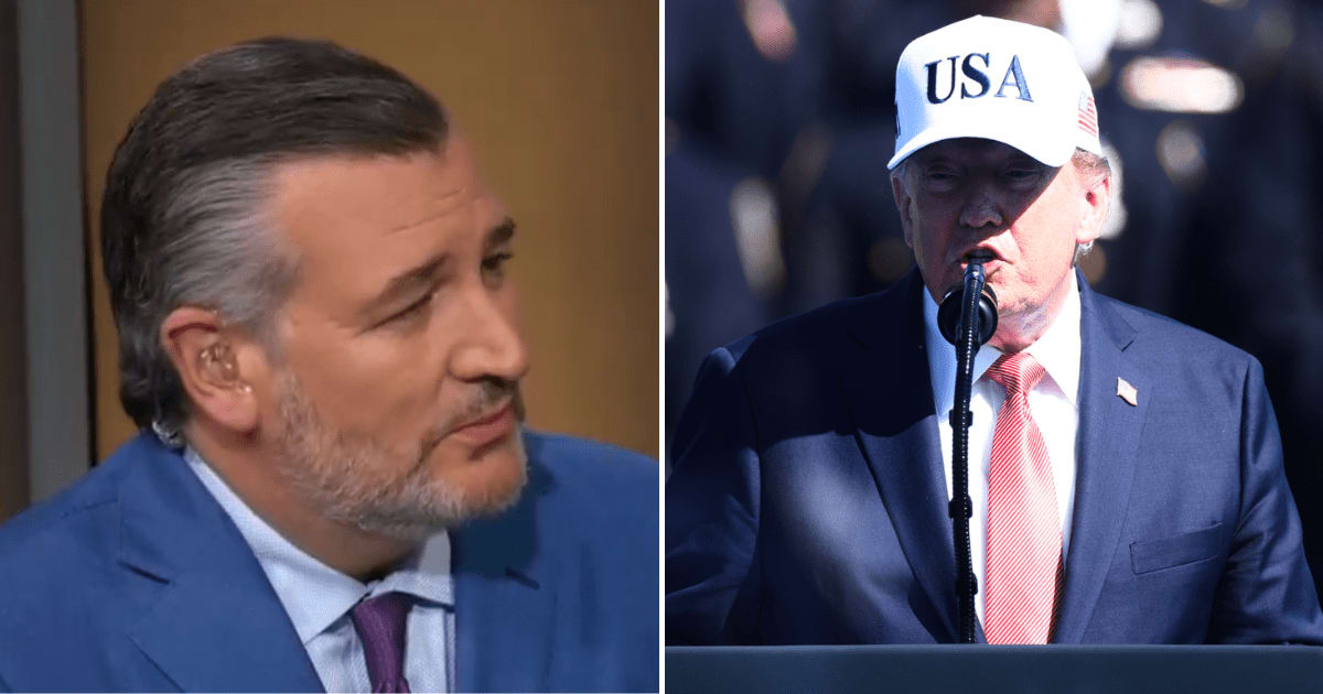 Cruz defended Trump’s account after Kaitlan Collins questioned whether the president exaggerated his role in the aftermath of the 9/11 attacks (Getty Images/ Screengrab CNN)