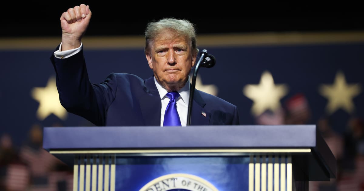 Donald Trump tied a proposed $5,000 adult dividend to a GOP sweep in Congress, saying tariff revenues would help fund the payments (Getty Images)