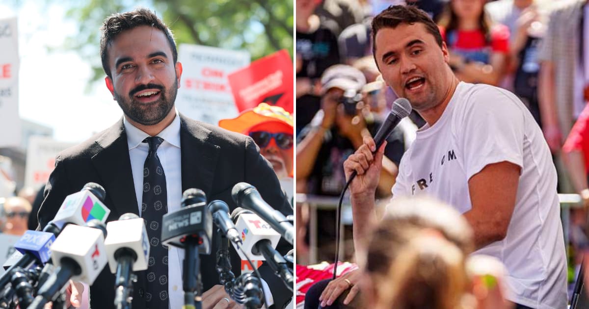 A social media post claims Mayor Zohran Mamdani once paid tribute to Charlie Kirk in a post on X (Getty Images)