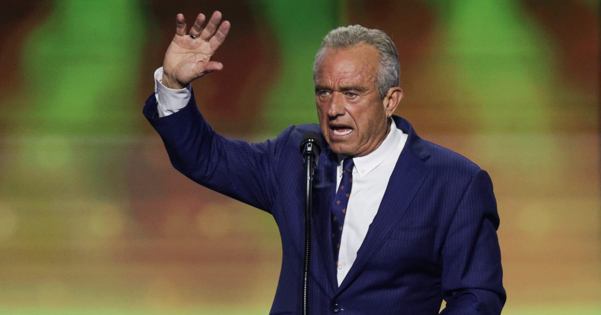 Health and Human Services Secretary Robert F Kennedy Jr addressed the 2026 Republican National Convention in Dallas, Texas (Getty Images)