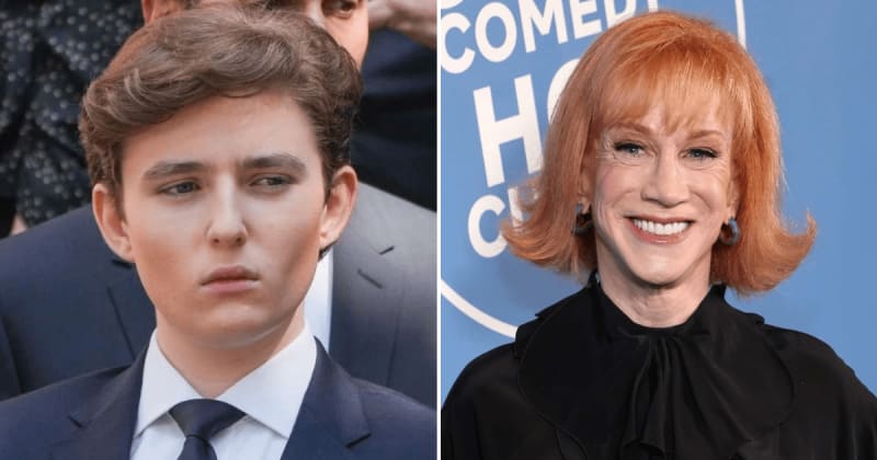 Kathy Griffin jokes Barron regularly texts her about Trump photo scandal: 'Don't kill my daddy'