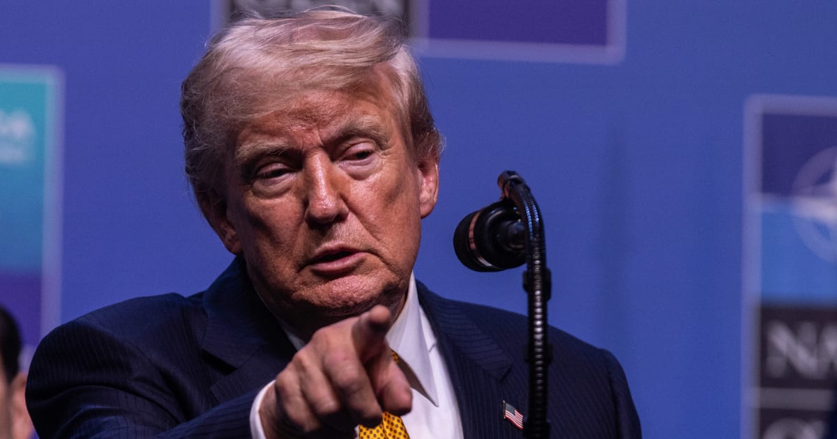 President Donald Trump holds a press conference at Beştepe Presidential Compound during the NATO Summit on July 8, 2026, in Ankara, Turkey (Burak Kara/Getty Images)