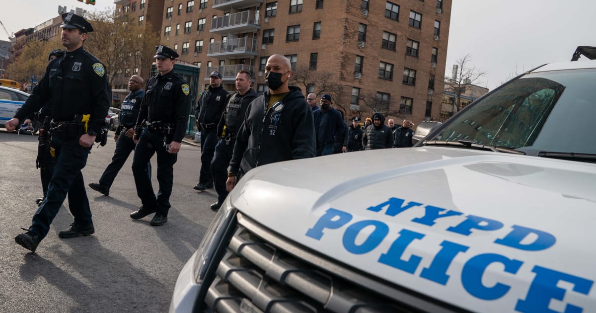 A speeding BMW dragged an NYPD officer to the ground in Times Square after he tried to stop it (Getty Images)