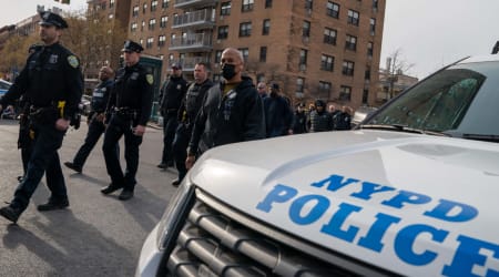 NYC lawlessness caught on video as speeding BMW drags down armed cop through Times Square
