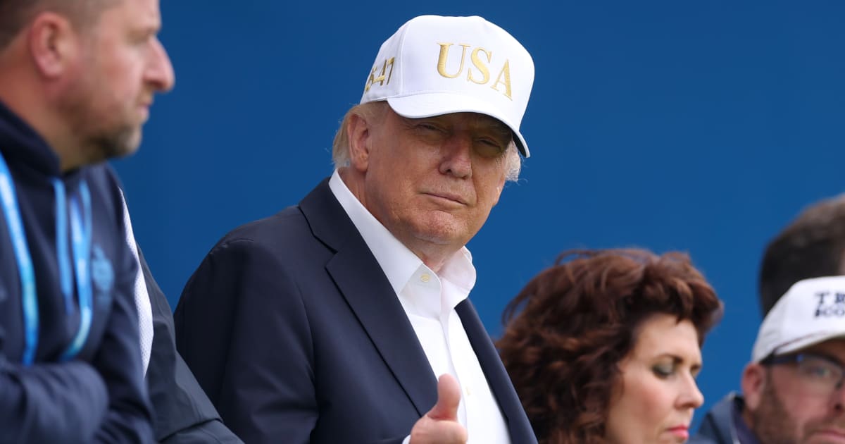 Donald Trump was claimed to have posted plans to unite Ireland and make it the 51st US state, sparking a viral rumor (Warren Little/Getty Images)