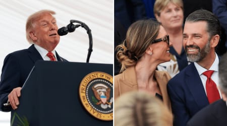 Trump says Don Jr is a ‘different human being’ after marrying Bettina Anderson