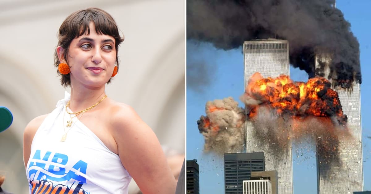 The claim circulated on Facebook alongside an article that alleged Rama Duwaji was filmed laughing and joking while watching videos of the World Trade Center towers collapsing (Getty Images)