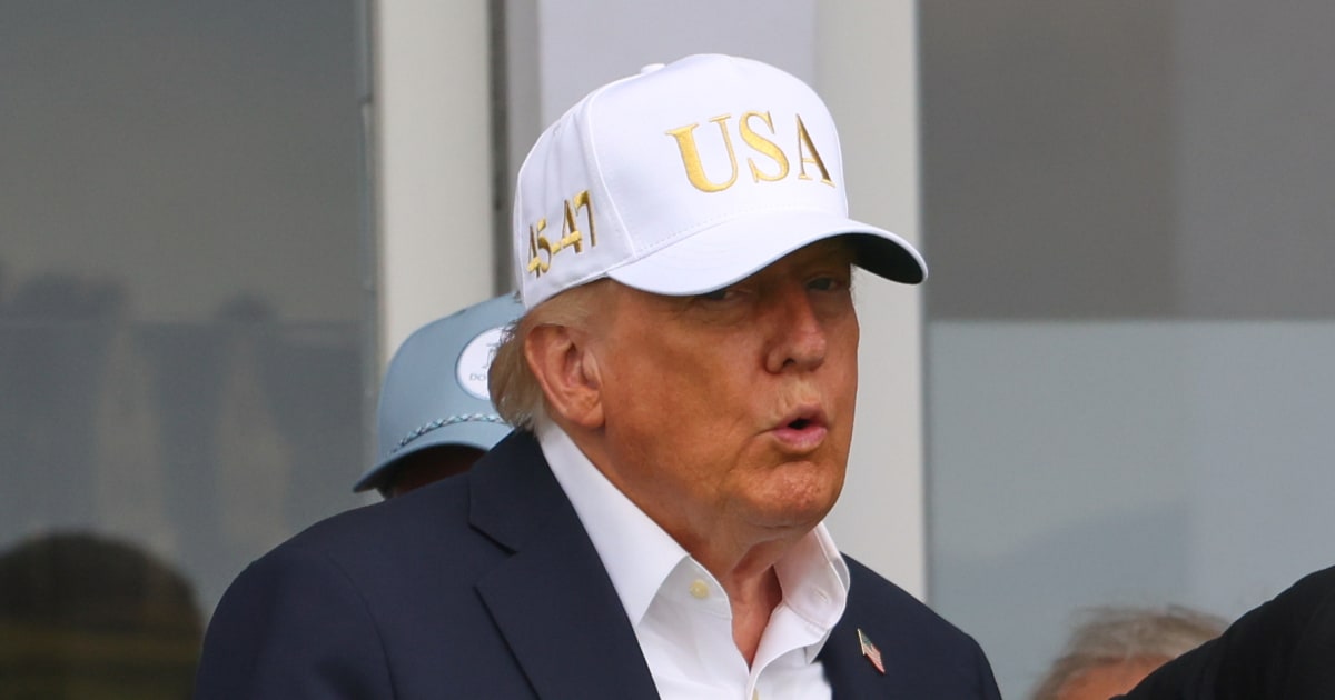 President Donald Trump at the Irish Open at the Trump International Golf Links course in Doonbeg, Ireland, Saturday, September 12, 2026 (AP Photo/Peter Morrison)
