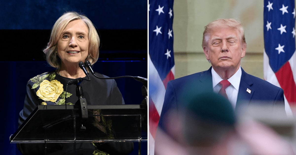 Hillary Clinton allegedly said President Donald Trump wants Vladimir Putin's favor more than the Nobel Prize (Getty Images, AP Photo)