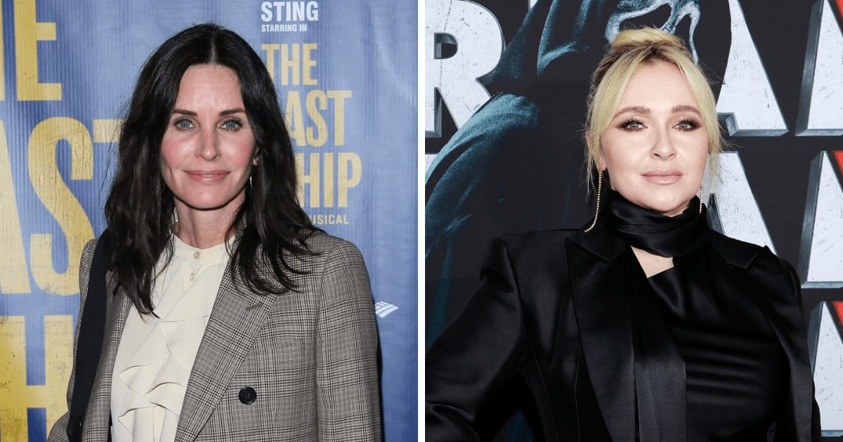 Courteney Cox shared fond memories of Hayden Panettiere while reflecting on their time together during the 'Scream' franchise (Getty Images)