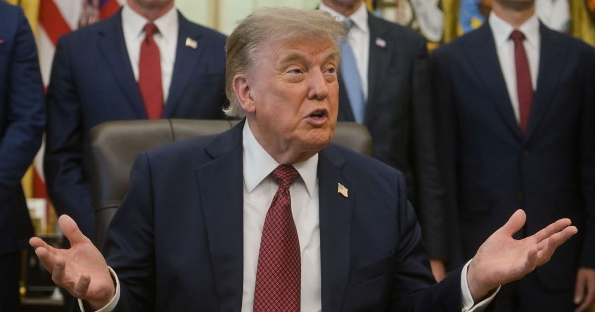 President Donald Trump accused unnamed opponents of working against AI and data centers, warning that China could benefit (AP Photo/Rod Lamkey, Jr)