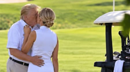 Fact Check: Did Trump kiss aide Natalie Harp on a golf course?