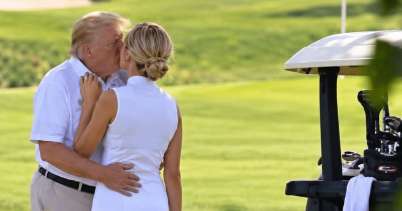 Fact Check: Did Trump kiss aide Natalie Harp on a golf course?