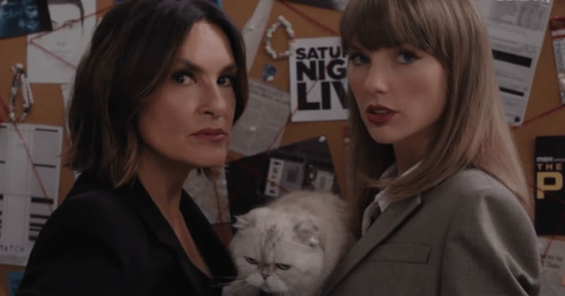 Taylor Swift makes surprise cameo with Mariska Hargitay in ‘Law & Order: SVU’ spoof at 78th Emmys
