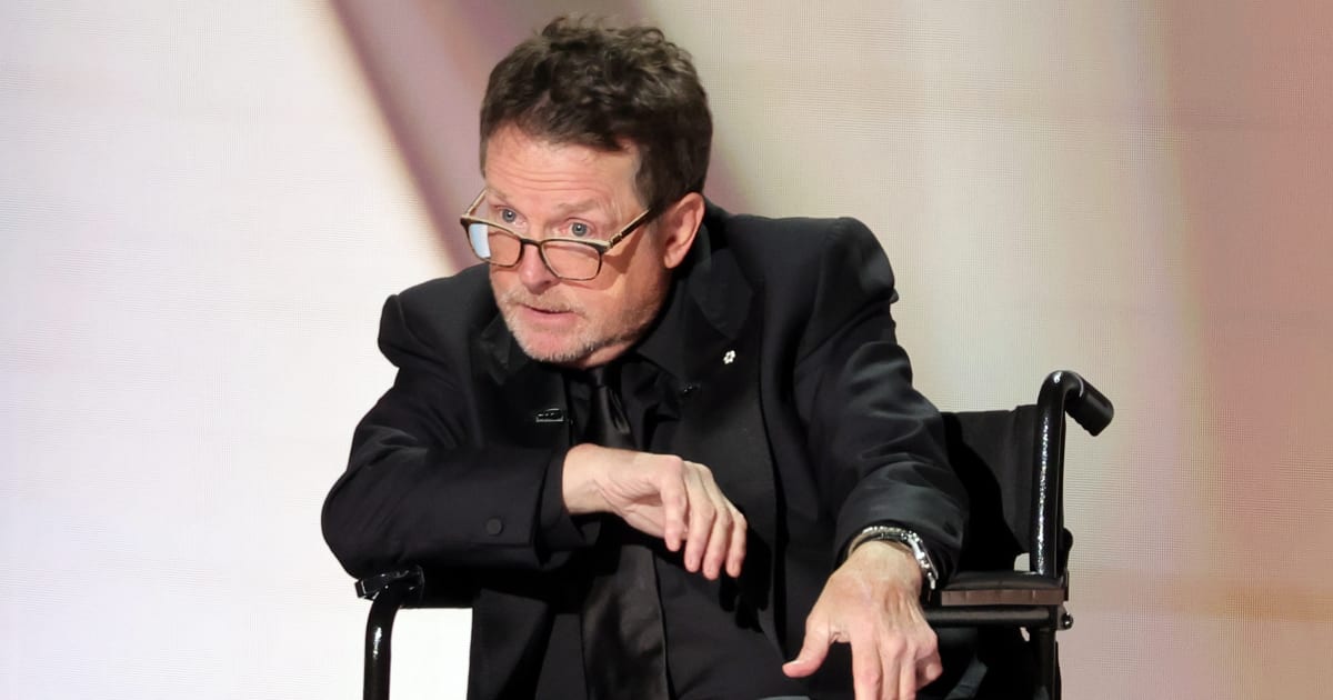 Michael J. Fox reflected on Bob Hope’s legacy while accepting the humanitarian award for his Parkinson’s advocacy at the 78th Emmy Awards (Getty Images)