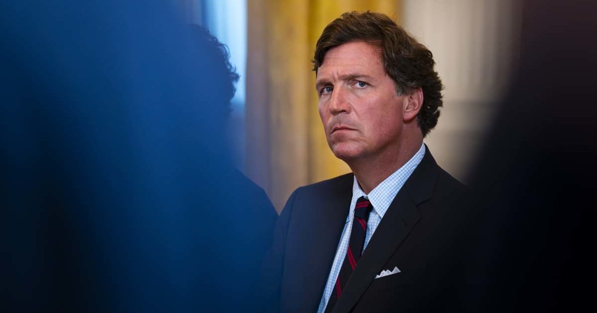A social media post claims Tucker Carlson, former FOX News host and current host of The Tucker Carlson Show, is converting to Islam, according to leaked Intel (Al Drago/Getty Images)