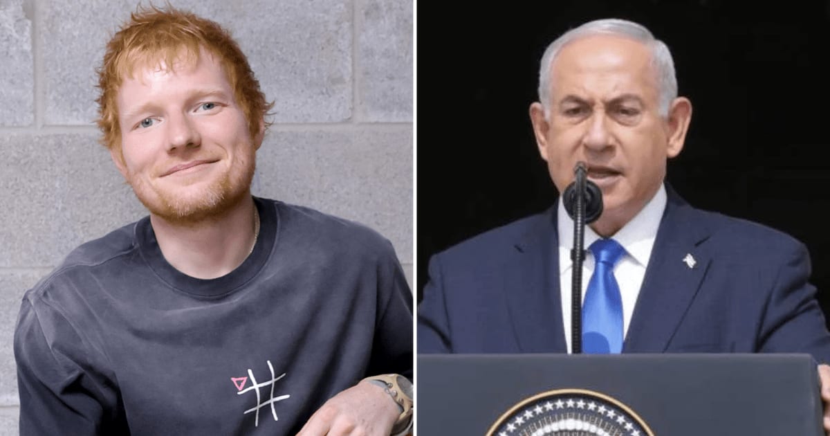 Ed Sheeran allegedly announced Benjamin Netanyahu as the new opener for his tour (Getty Images)