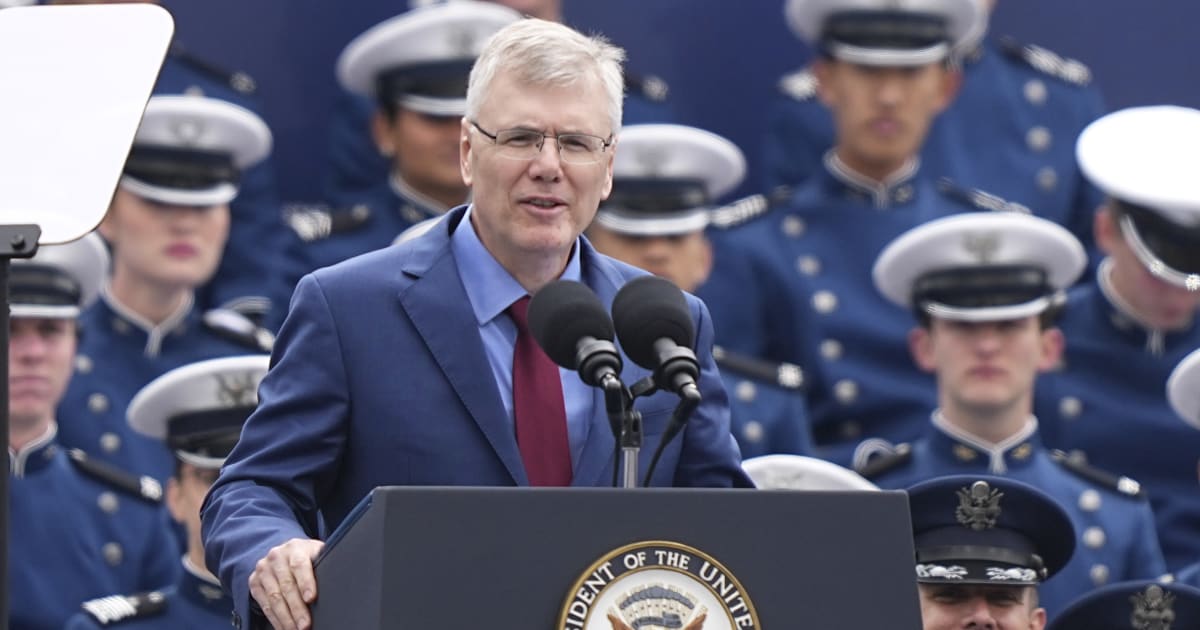 The United States confirmed deploying weapons into orbit, with Air Force Secretary Troy Meink saying they can defend US forces from adversaries (Getty Images)