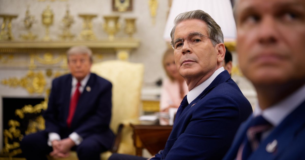 Treasury Secretary Scott Bessent attends a meeting with President Donald Trump in the Oval Office of the White House on July 14, 2026, in Washington, DC (Andrew Harnik/Getty Images)